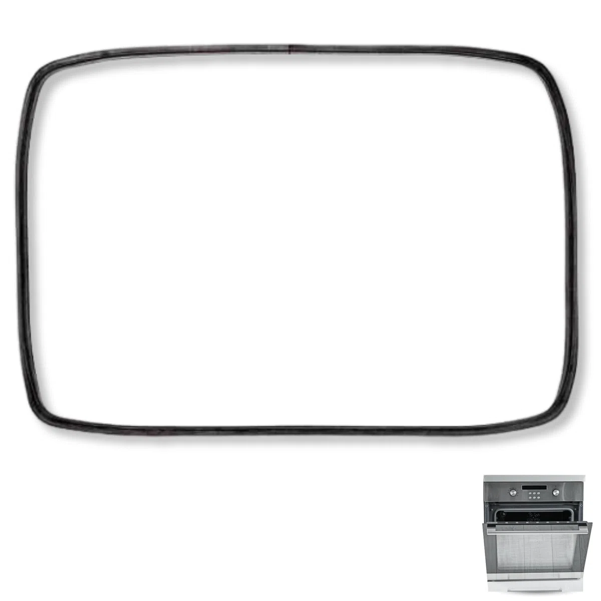 CHEFZOCO Junta Puerta Horno, Goma puerta de horno, Goma horno Universal, Medidas 500 mm ancho x 380 mm alto, Incluye 4 ganchos, Compatible con Beko, Código 255440101