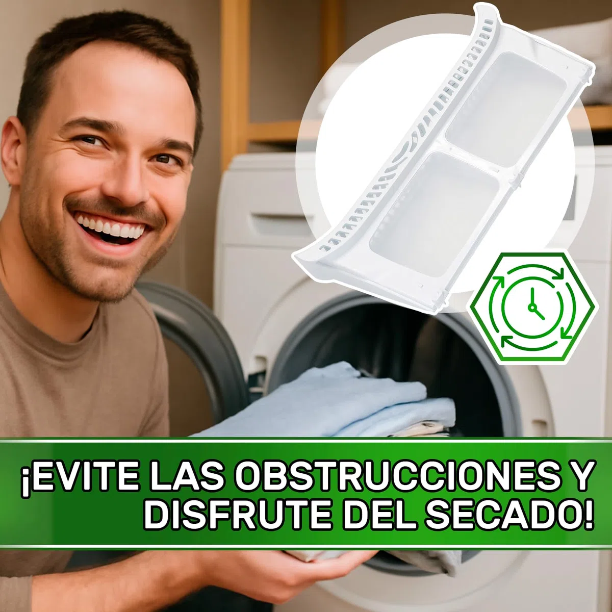 Filtro Pelusas para Secadora 295x139x65 mm con Código Original C00728379 C00286864 488000728379 482000023267 para Indesit para Ariston para Philips para Whirlpool - Garantía de 5 Años - ONIX TECH