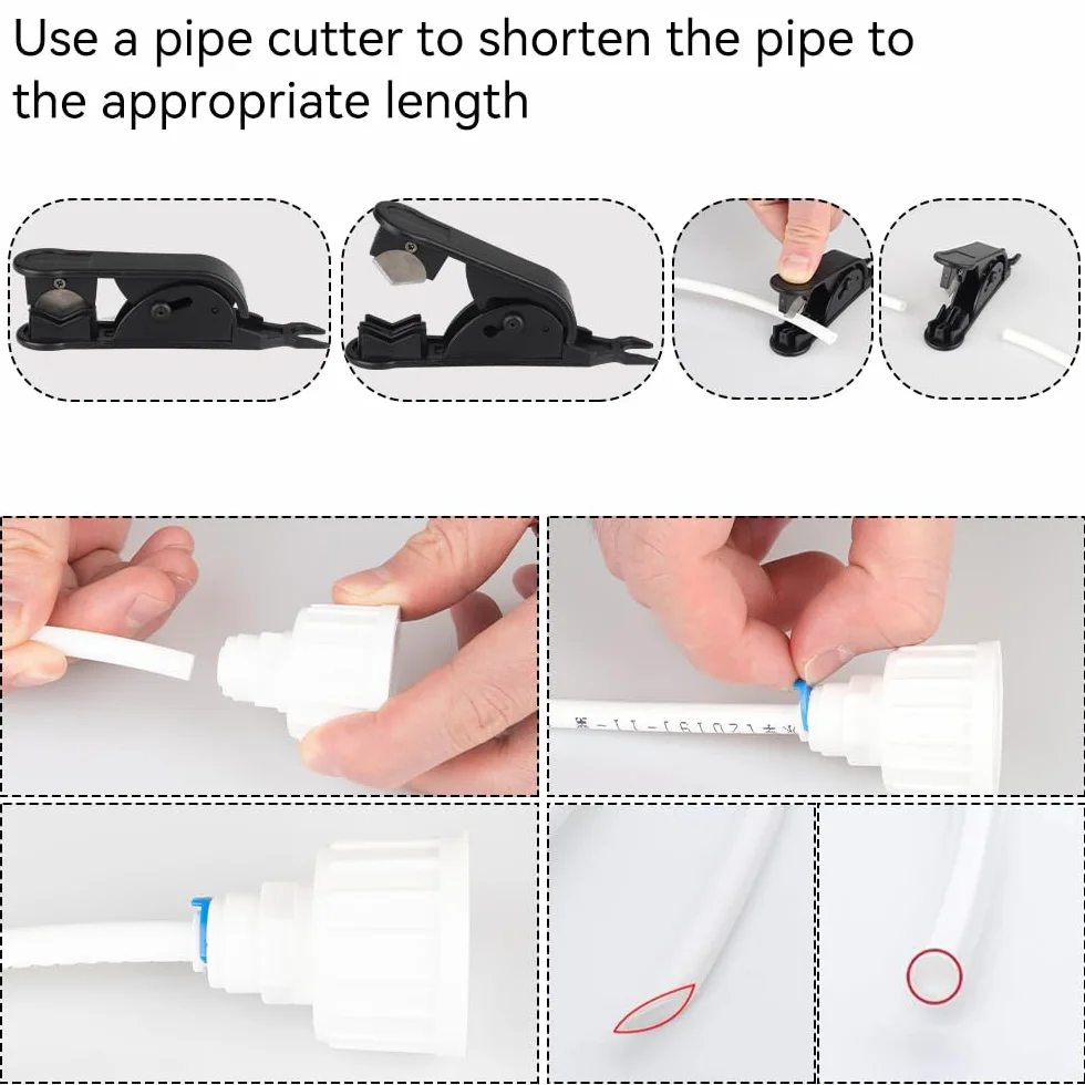Kit de Frigorífico Manguera de Suministro de Agua Universal de 15 m, Conector de Manguera de Frigorífico de 1/4 ", Kit de Filtro para Frigorífico Samsung/Frigorífico Europeo/Frigorífico Americano