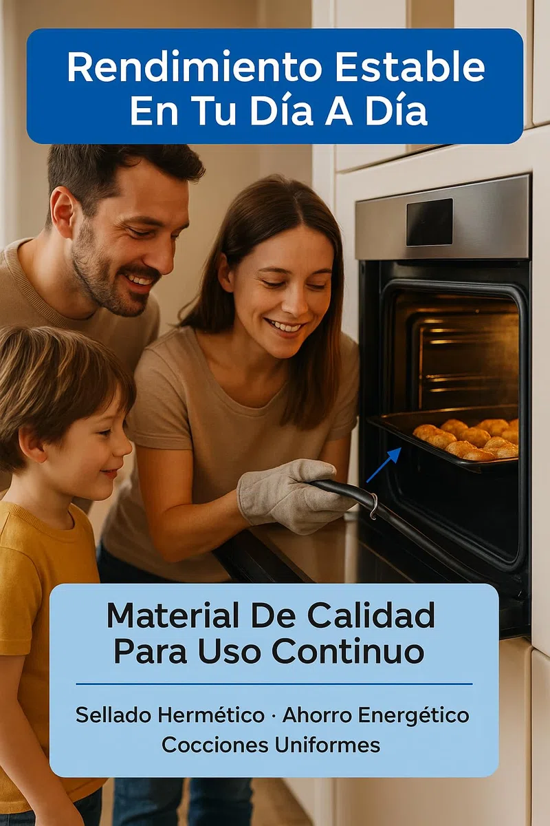 RECAMBIOS DREYMA Junta Puerta Horno 490x360mm 4 Ganchos 00754066 Goma Alta Temperatura Sellado Hermetico Compatible con Bosch Balay Neff Repuesto Profesional Mejora Eficiencia Cocciones Uniformes