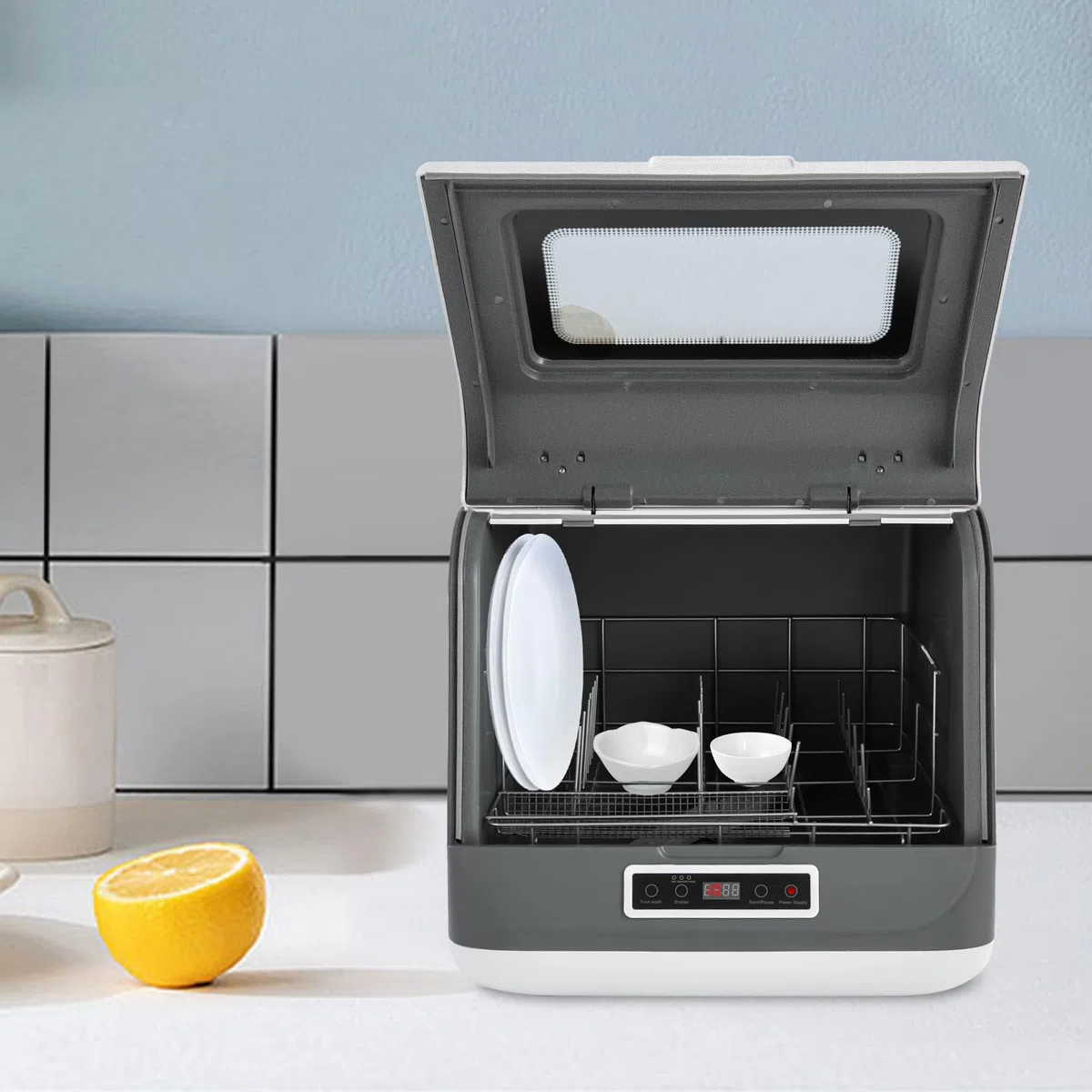 Mini lavavajillas con control táctil y depósito de agua de 5 l