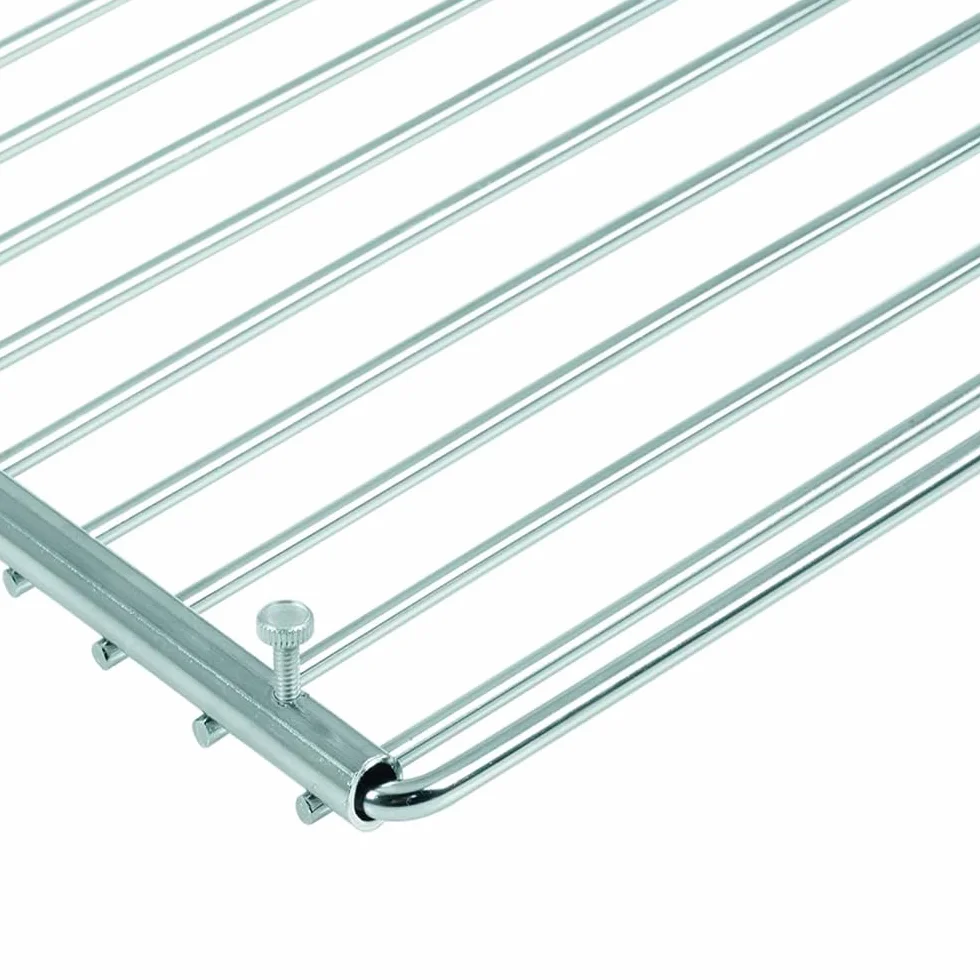 Universal Estante Ajustable Cromado para frigorífico y congelador, Profundidad 305 mm, Ancho 350 – 530 mm.(Extensible)