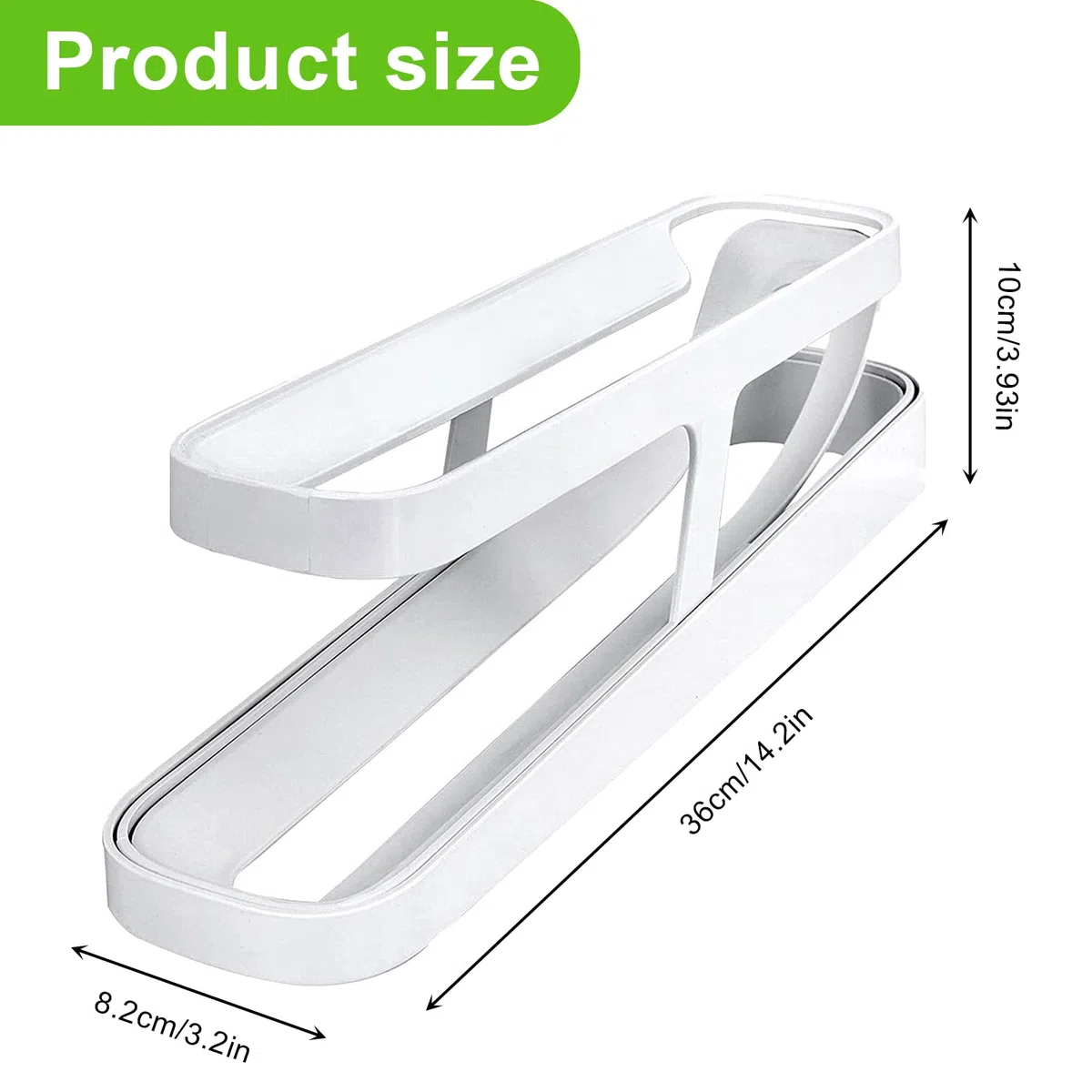 Organizador Huevos Nevera Porta Huevos Nevera para Refrigerador Dispensador de Huevos con Soporte Rodante de 2 Niveles Contenedores de Almacenamiento para 12-14 Huevos