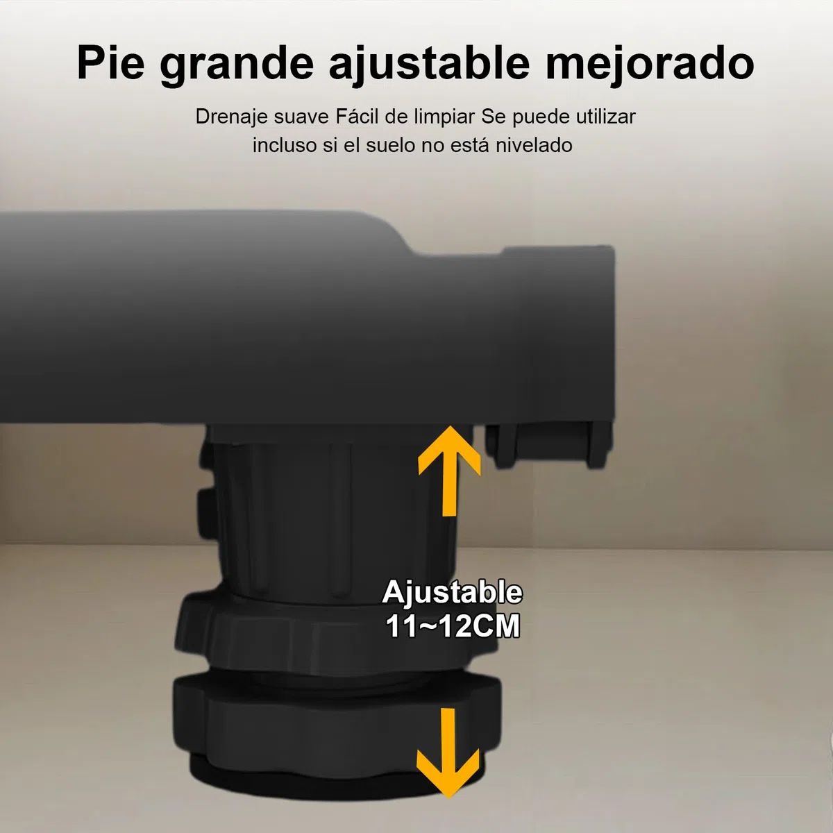 Soporte Lavadora Secadora, Base Lavadora Ajustable con 4 Patas y Cierre Antideslizantes, Soporte Antivibracion para Frigorífico Lavarropas Secarropas, Regulable Ancho 43-62 cm, Altura 11-12 cm, Negro