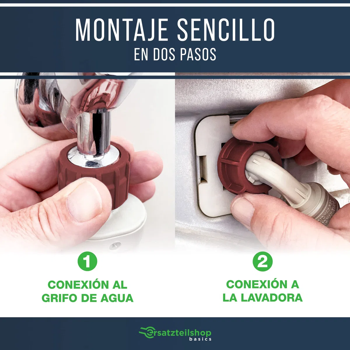 Manguera de entrada de seguridad de 1,5 metros, manguera Aquastop para lavadoras y lavavajillas/lavadoras de ersatzteilshop basics