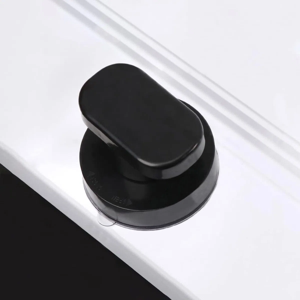 KAFENDA Adhesivo fuerte ventosa manijas de puertas y ventanas de vidrio. Cocina, nevera, cajonera, mueble tirador. agarraderas de baño, manijas sin agujeros, ventosas(negro)