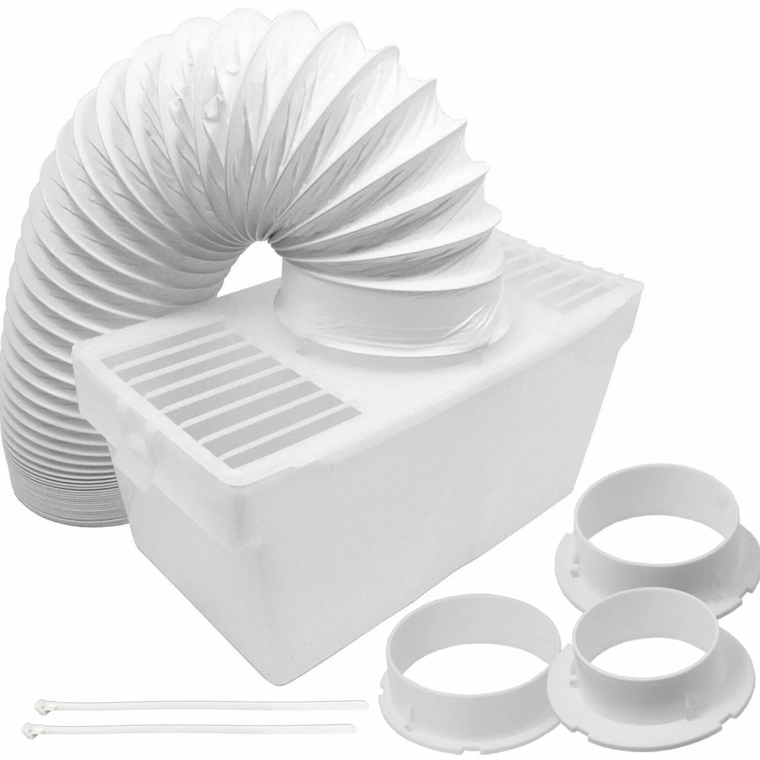 SPARES2GO Kit de Condensador de Manguera de Ventilación con 3 x Adaptadores Compatible con White Knight Secadora (1,2 m)