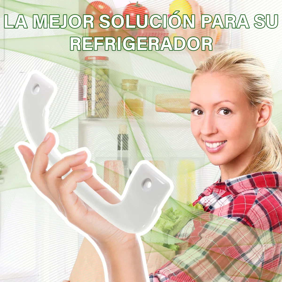 ONIX TECH Tirador Puerta Frigorifico y Congelador Longitud 210 mm y Distancia Entre Orificios 175 mm con Código Original 00480720 480720 para Bosch - Garantía de 5 Años