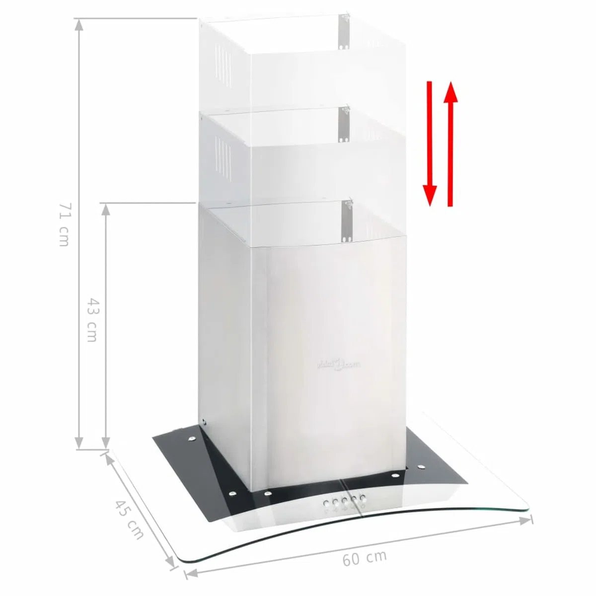 Campana extractora de Pared 60 cm Acero Inoxidable 756 m³/h LED, Extractor Cocina - SPU:50667