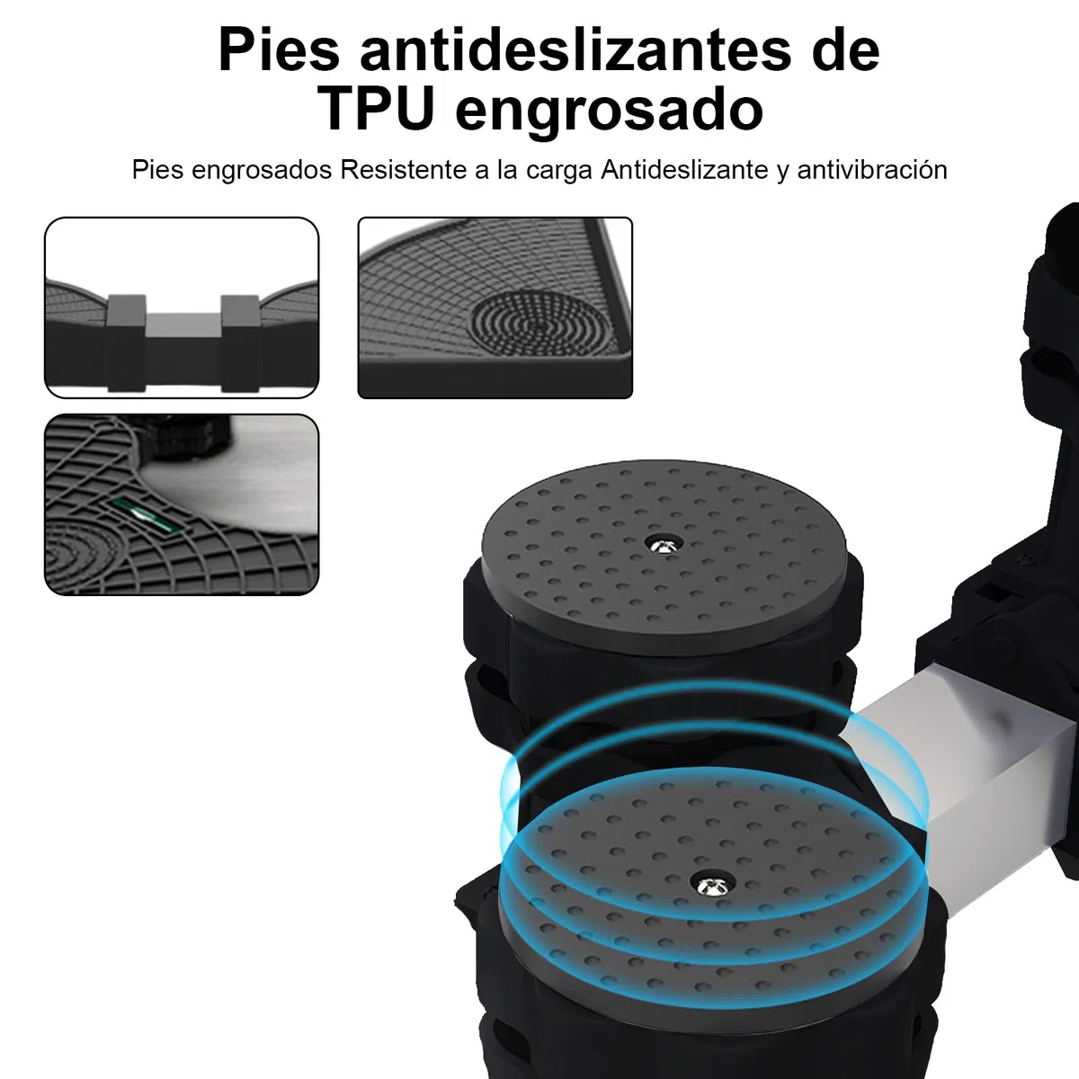 Soporte Lavadora Secadora, Base Lavadora Ajustable con 4 Patas y Cierre Antideslizantes, Soporte Antivibracion para Frigorífico Lavarropas Secarropas, Regulable Ancho 43-62 cm, Altura 11-12 cm, Negro