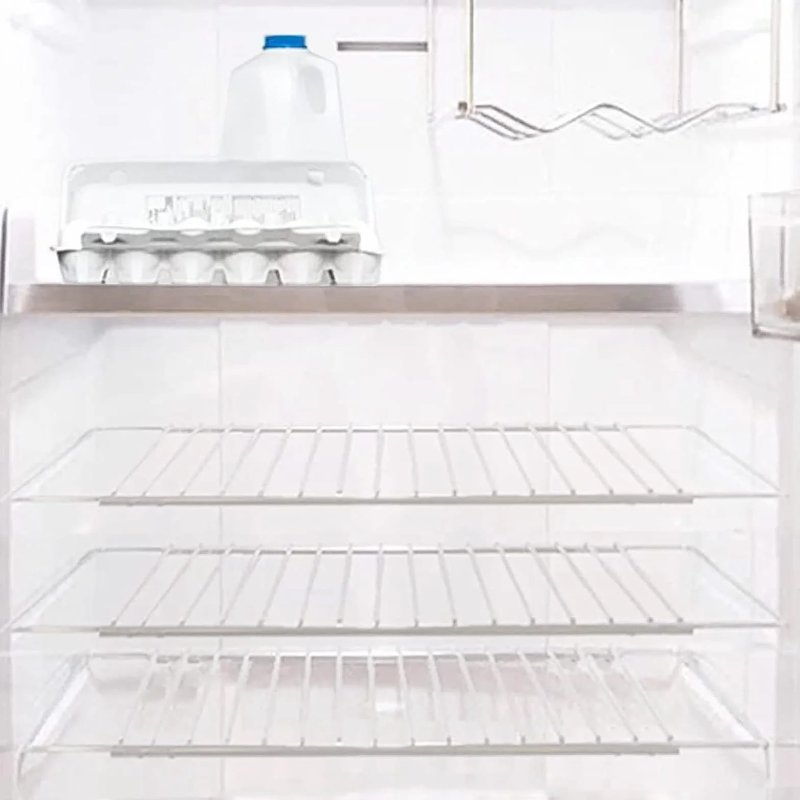 SPARES2GO Universal Estante Refrigerador Congelador Ajustable, Recubierto de plástico, Brazos extensibles (Blanco)