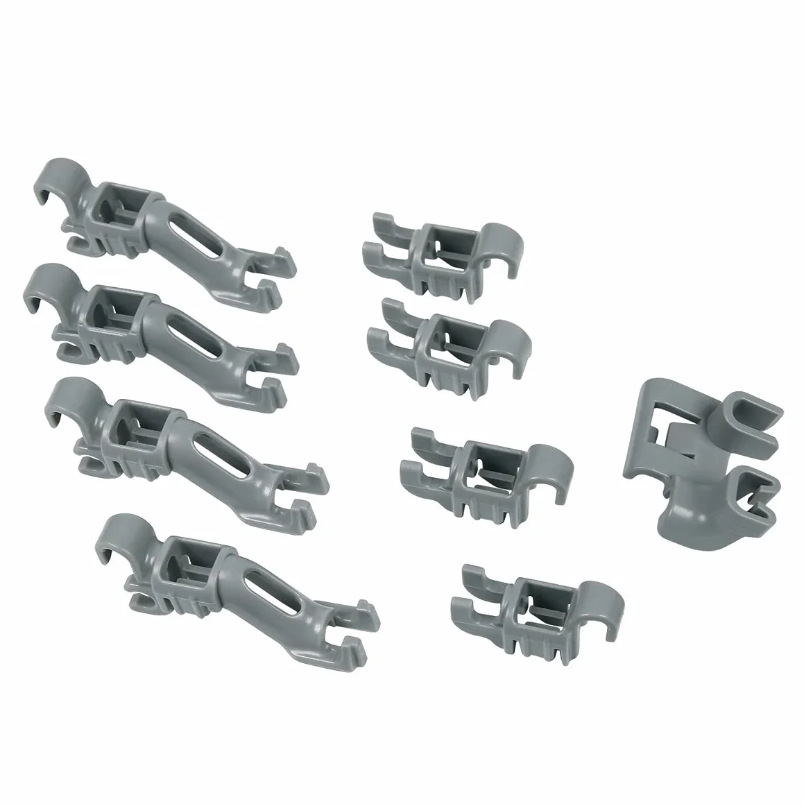 Bosch Siemens 632372 00632372 ORIGINAL SET de fijación, clip, juego de cesta, aguijón plegable, soporte de plato para lavavajillas también Balay Blaupunkt Constructa Gaggenau Küppersbusch Neff