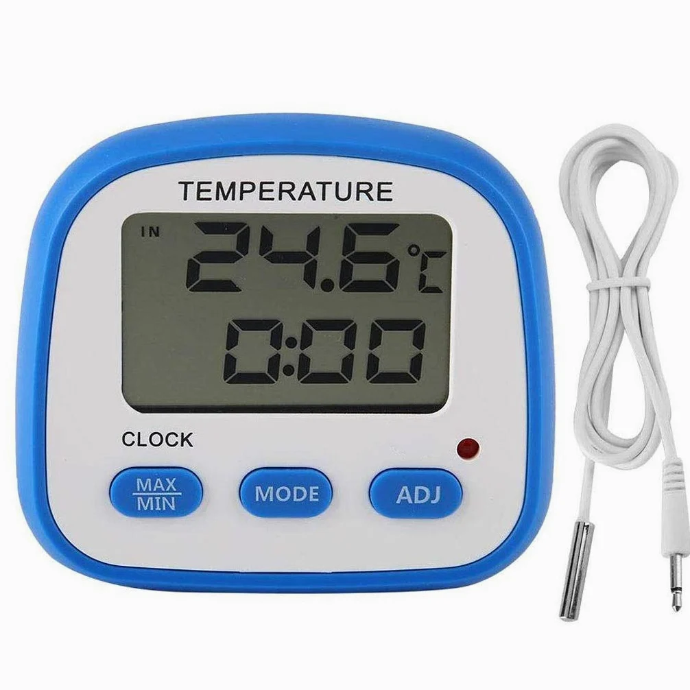 Termómetro para frigorífico y congelador, alarmas de temperatura alta y baja, con indicador LED, termómetro digital de refrigeración con imán