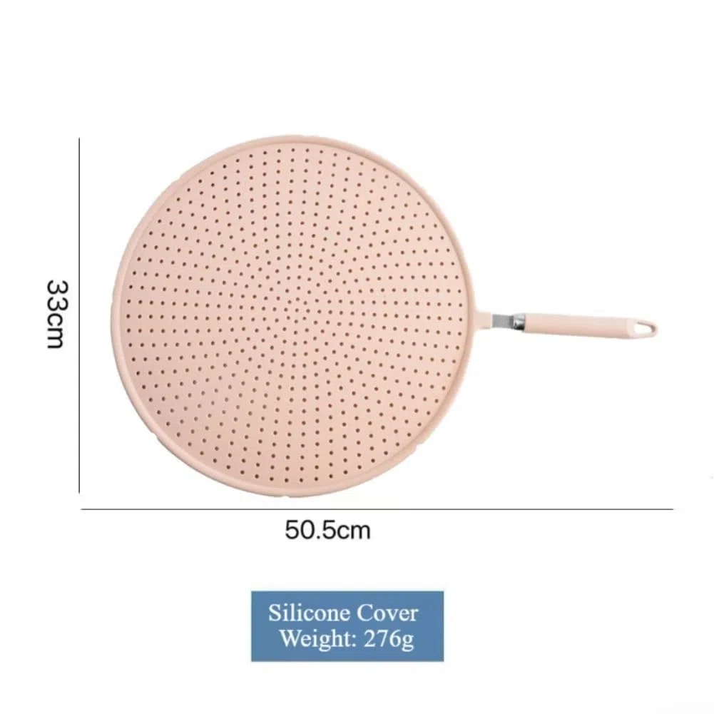 Protector Silicona Cocina Estufa Rejilla Drenaje Multifunción(Pink)
