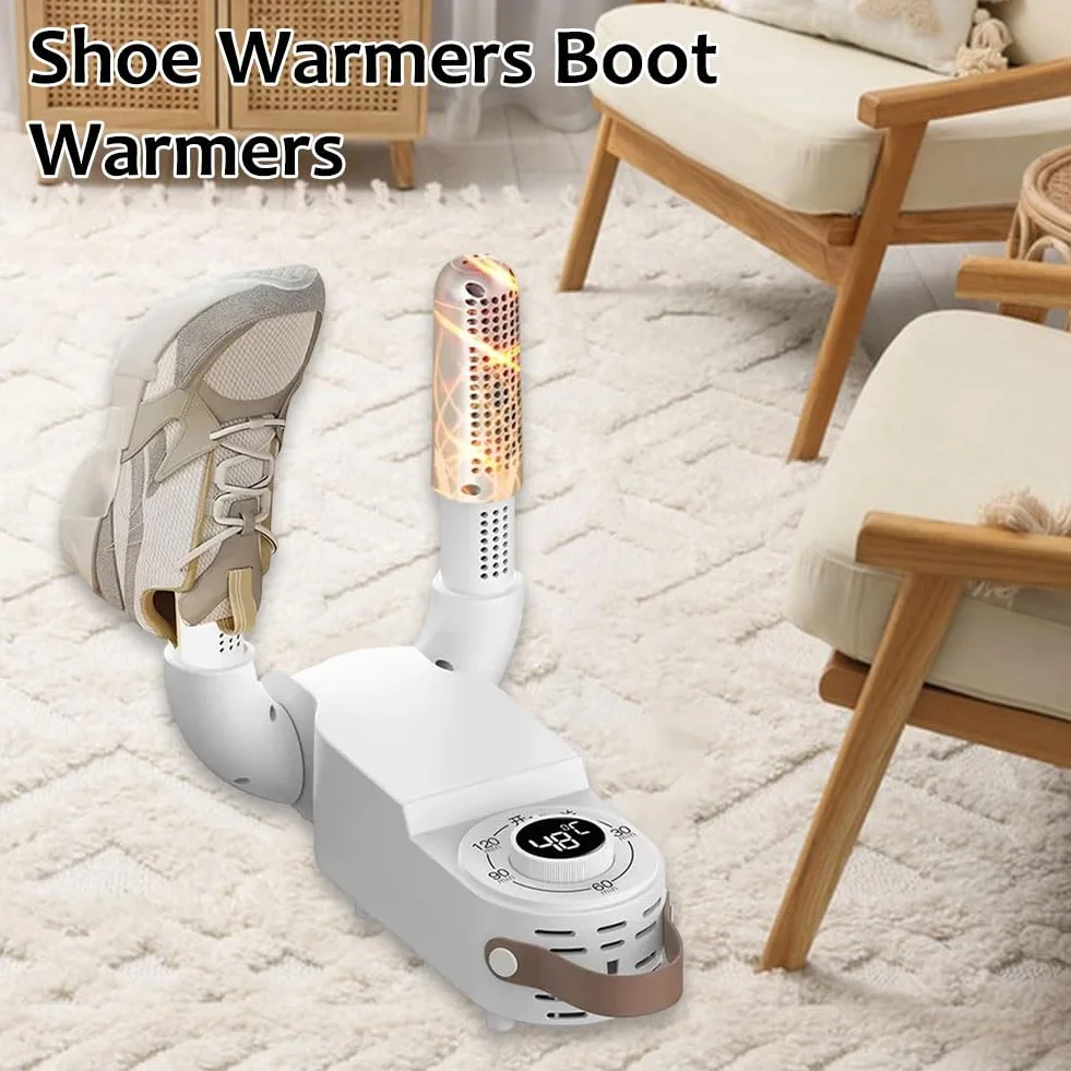 Secador de Zapatos Eléctrico, Secador de Zapatos, Secador de Botas con Temporizador Inteligente, Diseño Plegable y Secador de Zapatos Eléctrico de Secado Rápido, Elimina Eficazmente los Olores