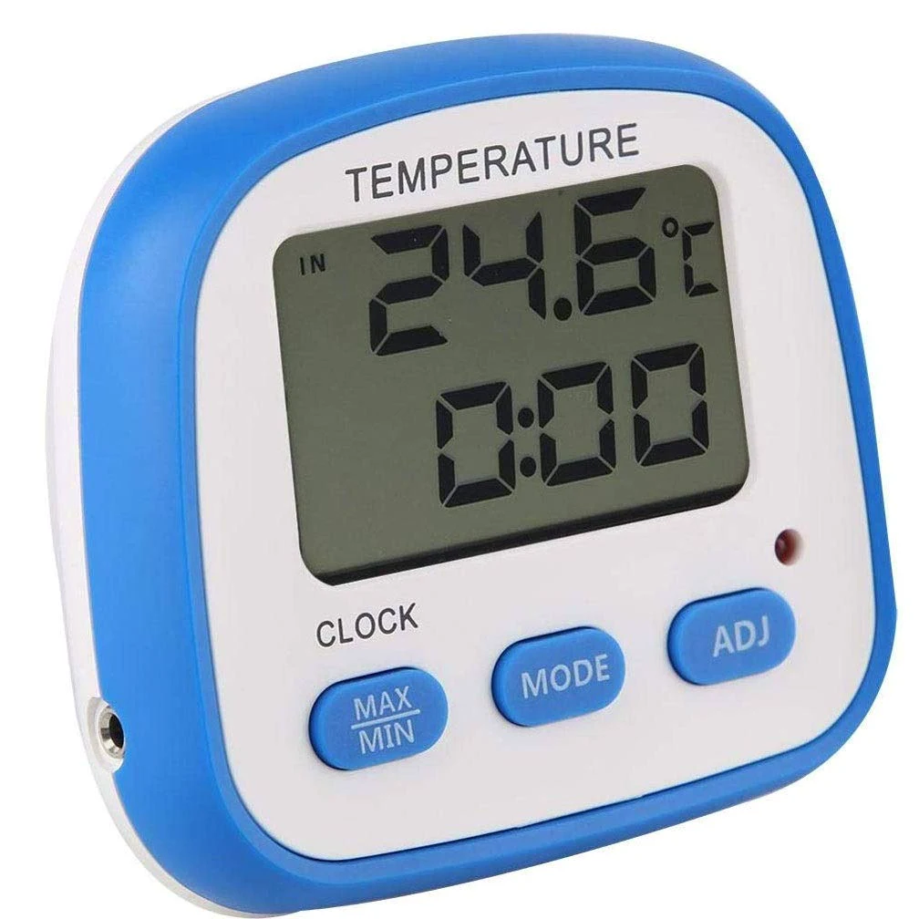 Termómetro para frigorífico y congelador, alarmas de temperatura alta y baja, con indicador LED, termómetro digital de refrigeración con imán