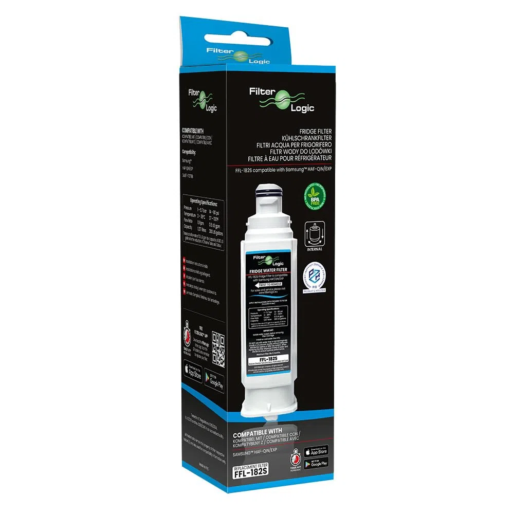 FilterLogic FFL-182S | Filtro de agua compatible con Samsung HAF-QIN, HAF-QIN/EXP, HAFQIN, DA97-17376B para sistema de frigorífico DA97-08006C