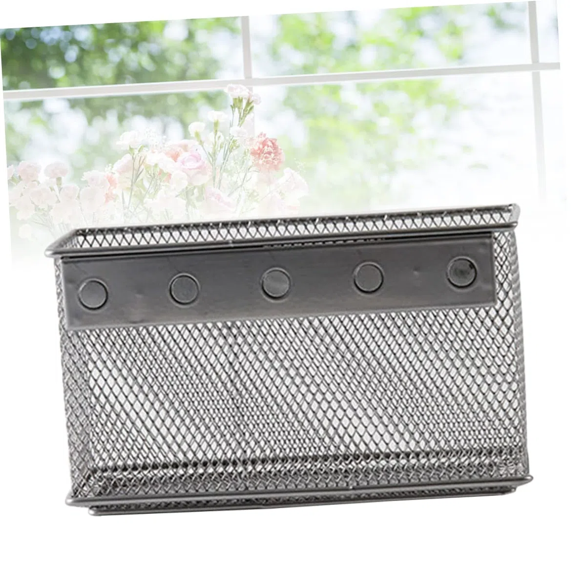 GALPADA Cesta Metálica Hueca Magnética Extragrande para Refrigerador, Soporte de Red de Metal, Imán Fuerte, Almacenamiento Múltiple para Cocina y Oficina, Cesta Organizadora Colgante