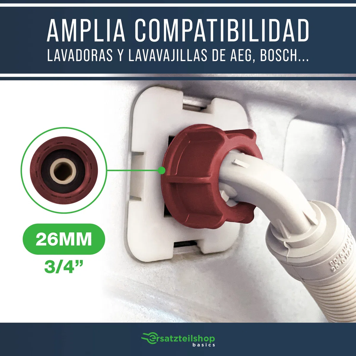 Manguera de entrada de seguridad de 1,5 metros, manguera Aquastop para lavadoras y lavavajillas/lavadoras de ersatzteilshop basics
