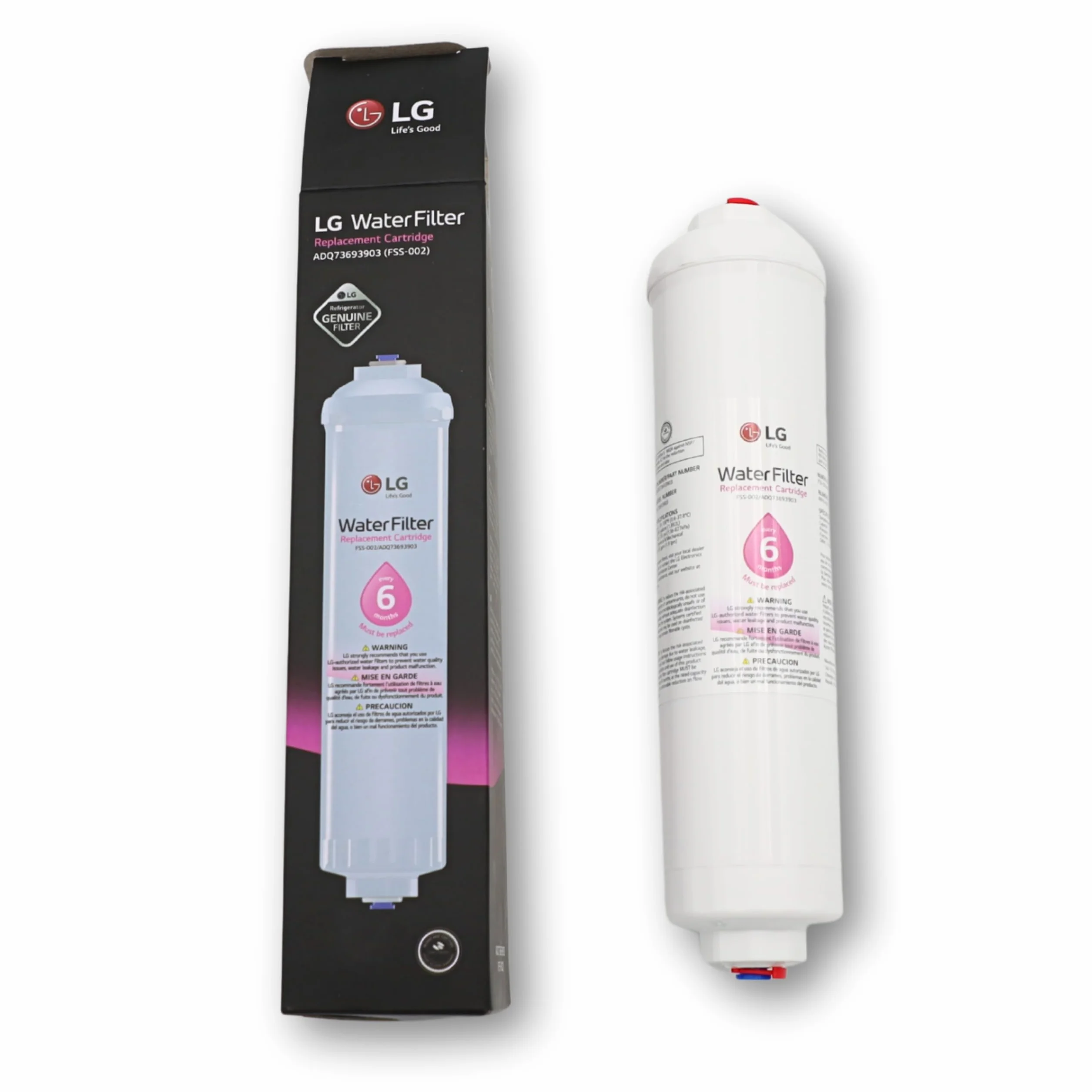 LG ADQ73693903 - Filtro de Agua Externo para Frigorífico Americano, Compatible con Modelos Side by Side, Original, Repuesto para Dispensador de Agua y Hielo, 6 Meses de Duración