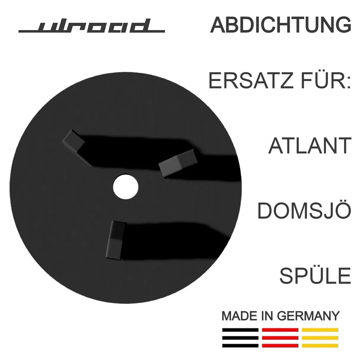 I Made in Germany I Junta apta para IKEA Atlant Domsjö Boholmen udden tapón fregadero fregadero pieza de repuesto accesorio cesta colador Antlant tapón junta de repuesto