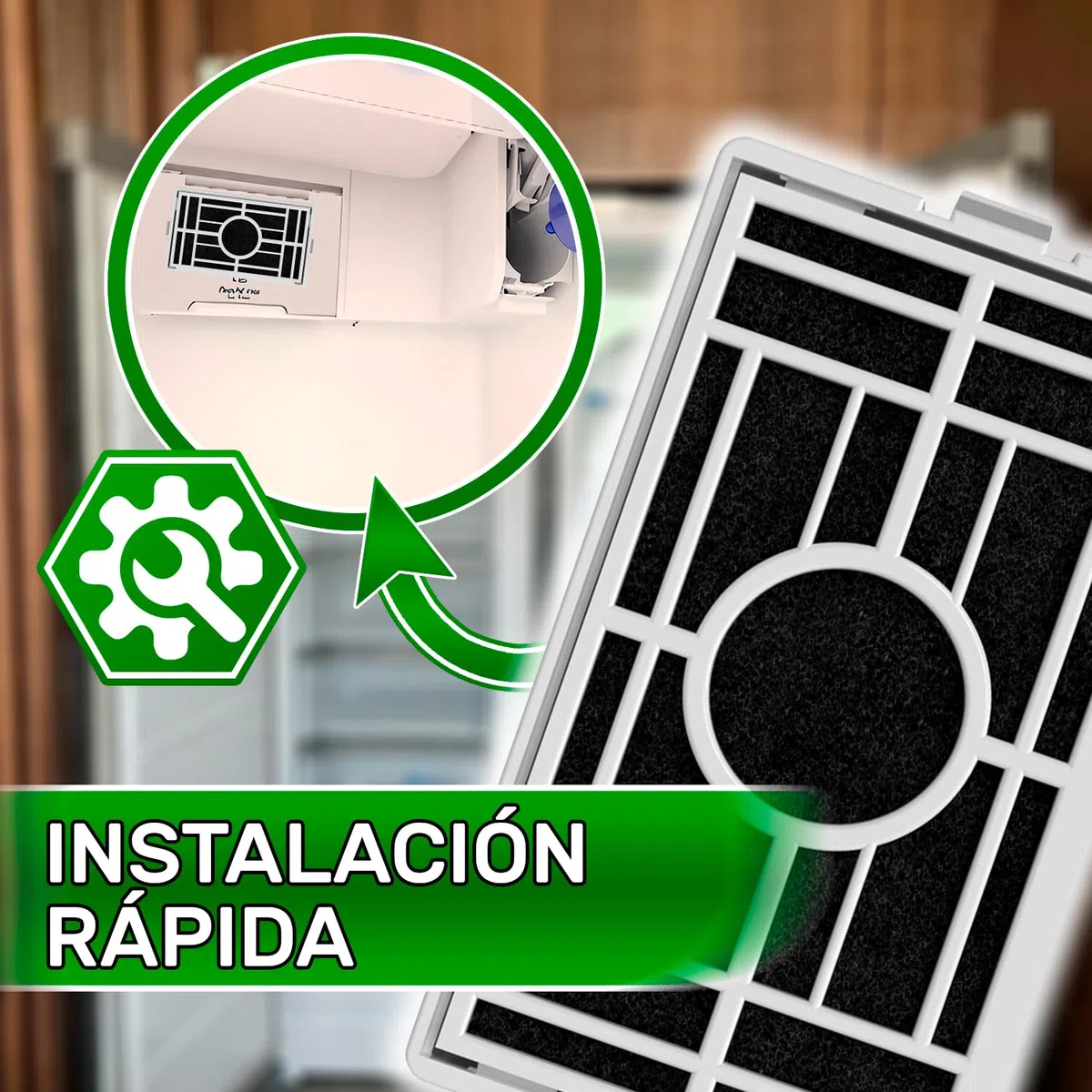 Filtro Antibacteriano para Frigorífico con Código Original C00345845 C00464529 C00464530 481248048163 481248048173 para Indesit para Whirlpool - MADE IN ITALY - Garantía de 5 Años - ONIX TECH