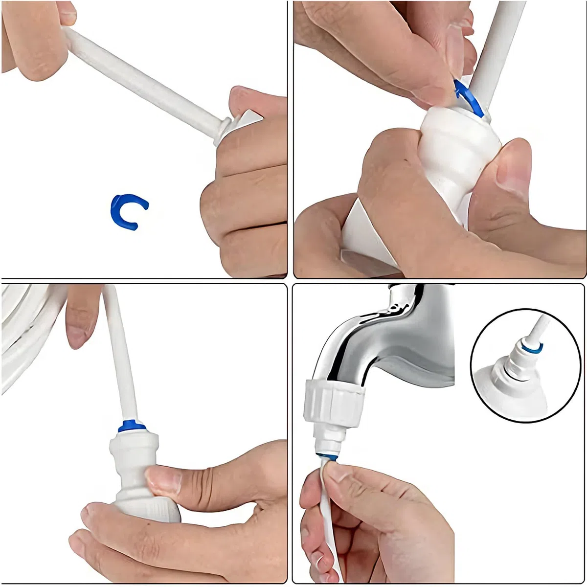 5 m Kit Conector Manguera Refrigerado, Juego De TuberíAs De Agua Para Nevera, Conector De Agua Del FrigoríFico, Para Refrigerador Doble De Estilo Europeo (Tubo De 1/4 De Pulgada)