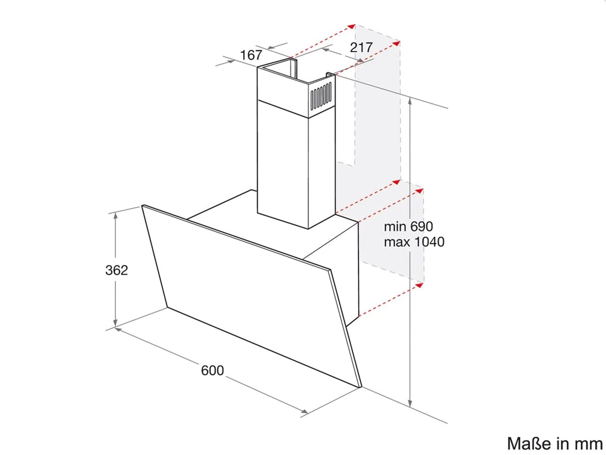 Bauknecht DBHVP 63 LM K - Campana de pared para salida de aire y recirculación, cristal negro