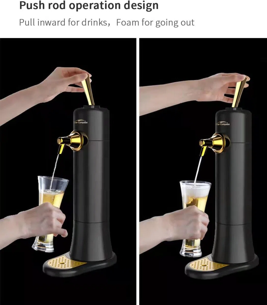 Dispensador de cerveza de escritorio con espumador ultrasónico, mini bomba de barril para verter perfectamente y cabeza cremosa en el hogar y fiestas