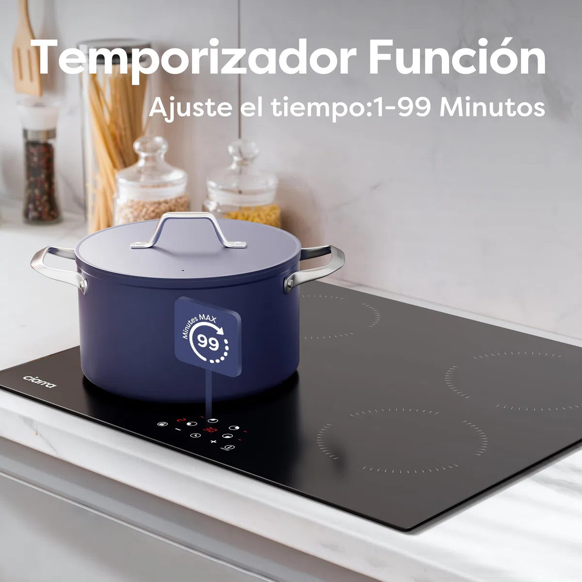Ciarra CBCB6926A Campana Extractora Placa de cocina 4 fuegos CABBIH4-A