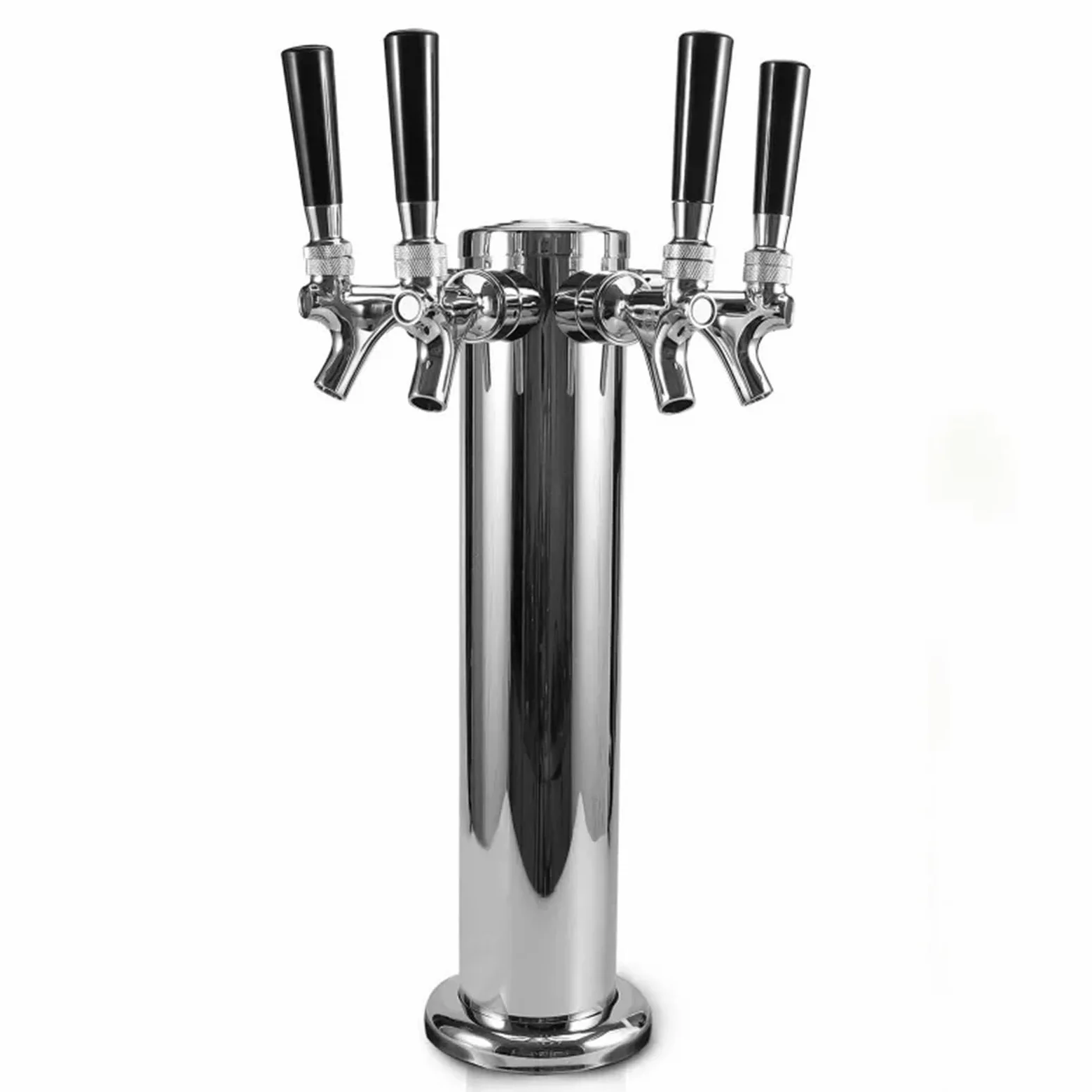 Dispensador de cerveza de acero inoxidable para pub en casa, torre de grifo de una sola cabeza, sistema de barril de cerveza de triple columna de metal, perfecto para fiestas y reuniones