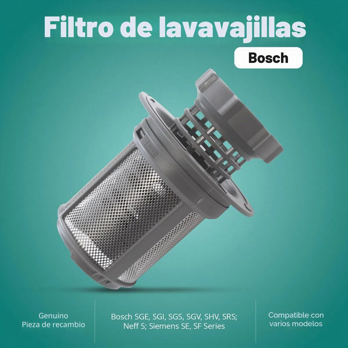 Filtro original para lavavajillas Bosch/Siemens (10002494)