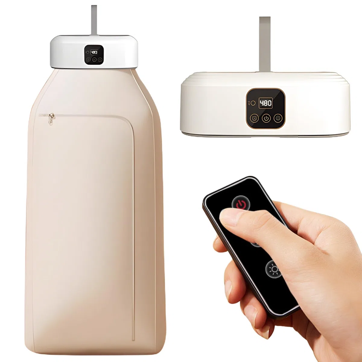 Secadora portátil pequeña, secador de bomba de calor eléctrica con control remoto, tiempo de 1-8 horas, apagado automático, secadora plegable, mini secadora para apartamentos, viajes, camping, hoteles