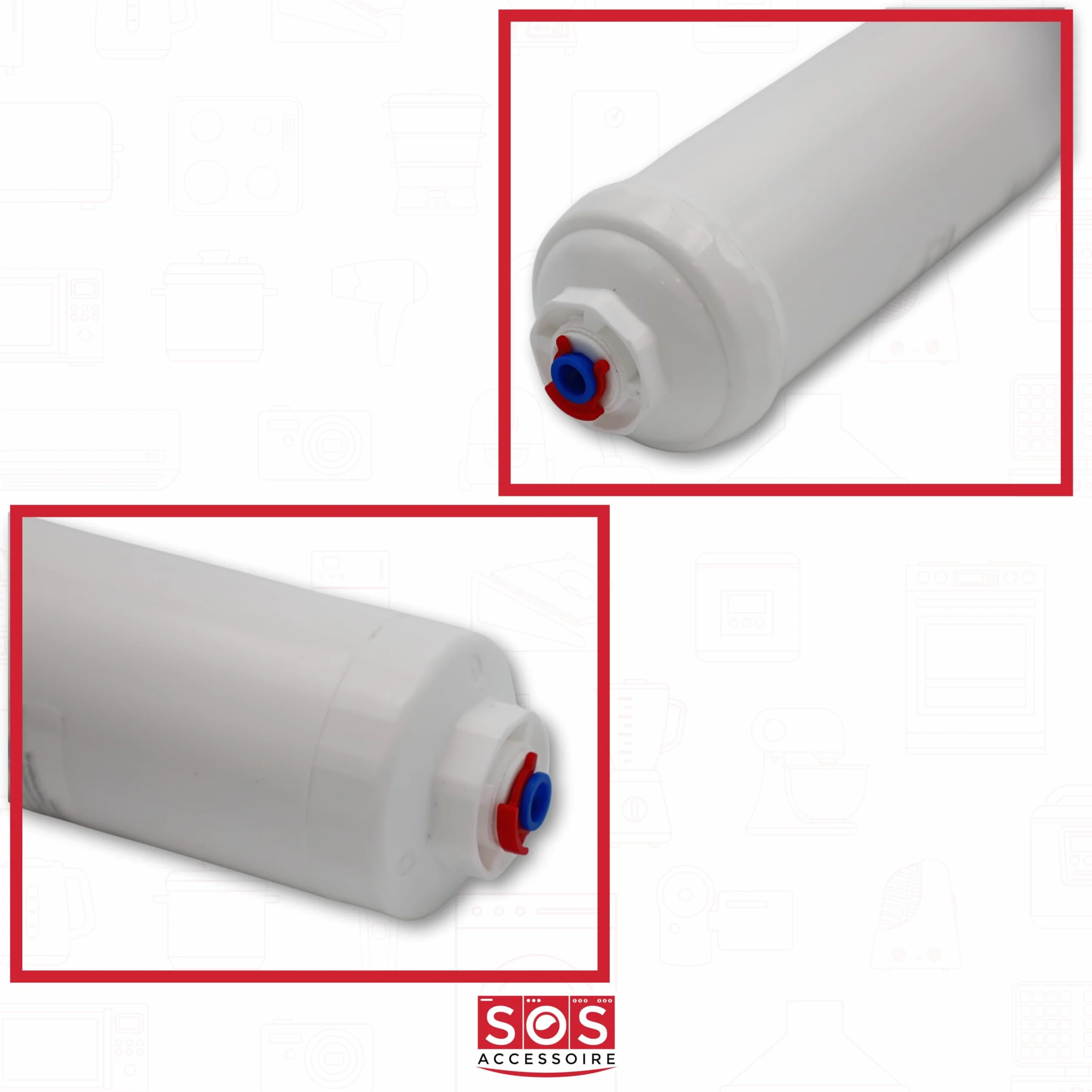 LG ADQ73693903 - Filtro de Agua Externo para Frigorífico Americano, Compatible con Modelos Side by Side, Original, Repuesto para Dispensador de Agua y Hielo, 6 Meses de Duración