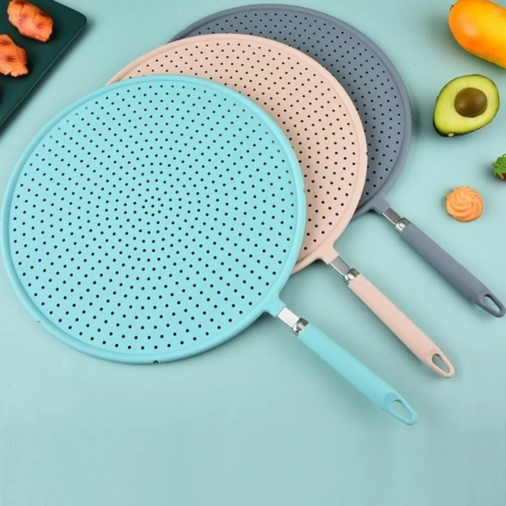 Protector Silicona Cocina Estufa Rejilla Drenaje Multifunción(Pink)