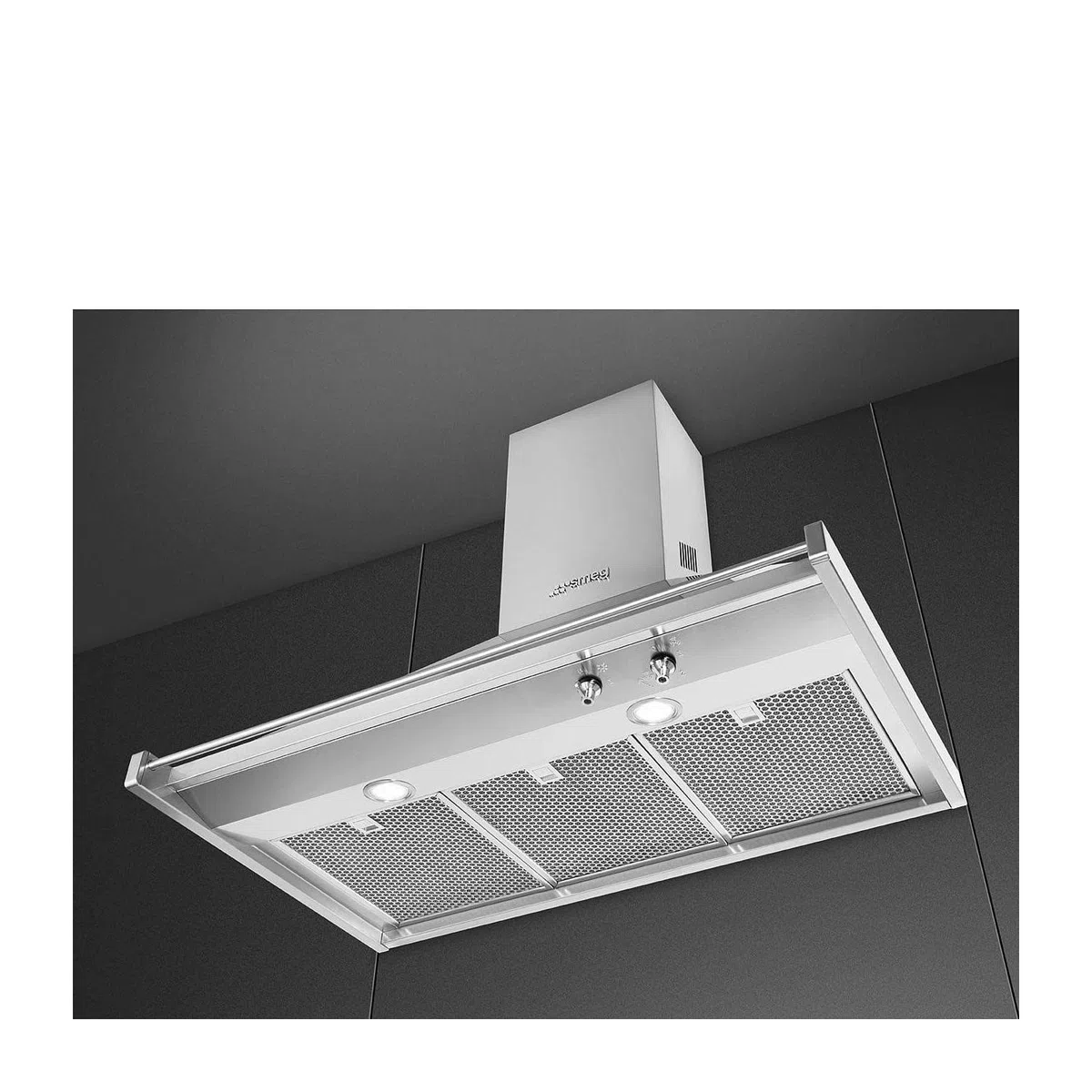 Smeg KD90HXE De pared Acero inoxidable 781m³/h A+ - Campana (781 m³/h, Canalizado, A, A, C, 67 dB)