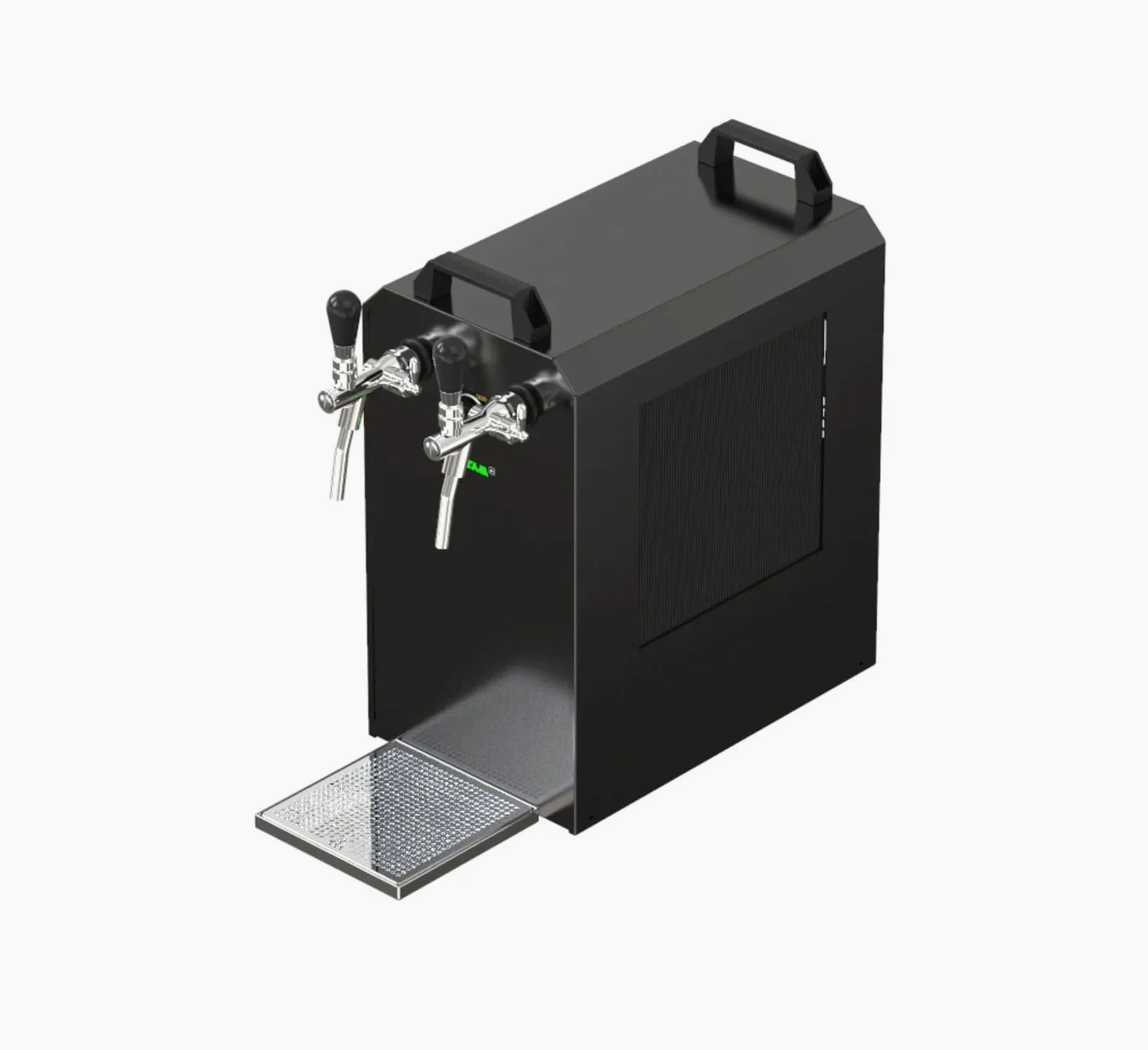 Kit Completo Tirador de Cerveza Doble con Enfriador seco de 2 vías y Maleta de Transporte, Compatible con KeyKeg, para Servicio rápido de Cerveza fría en Fiestas y Eventos