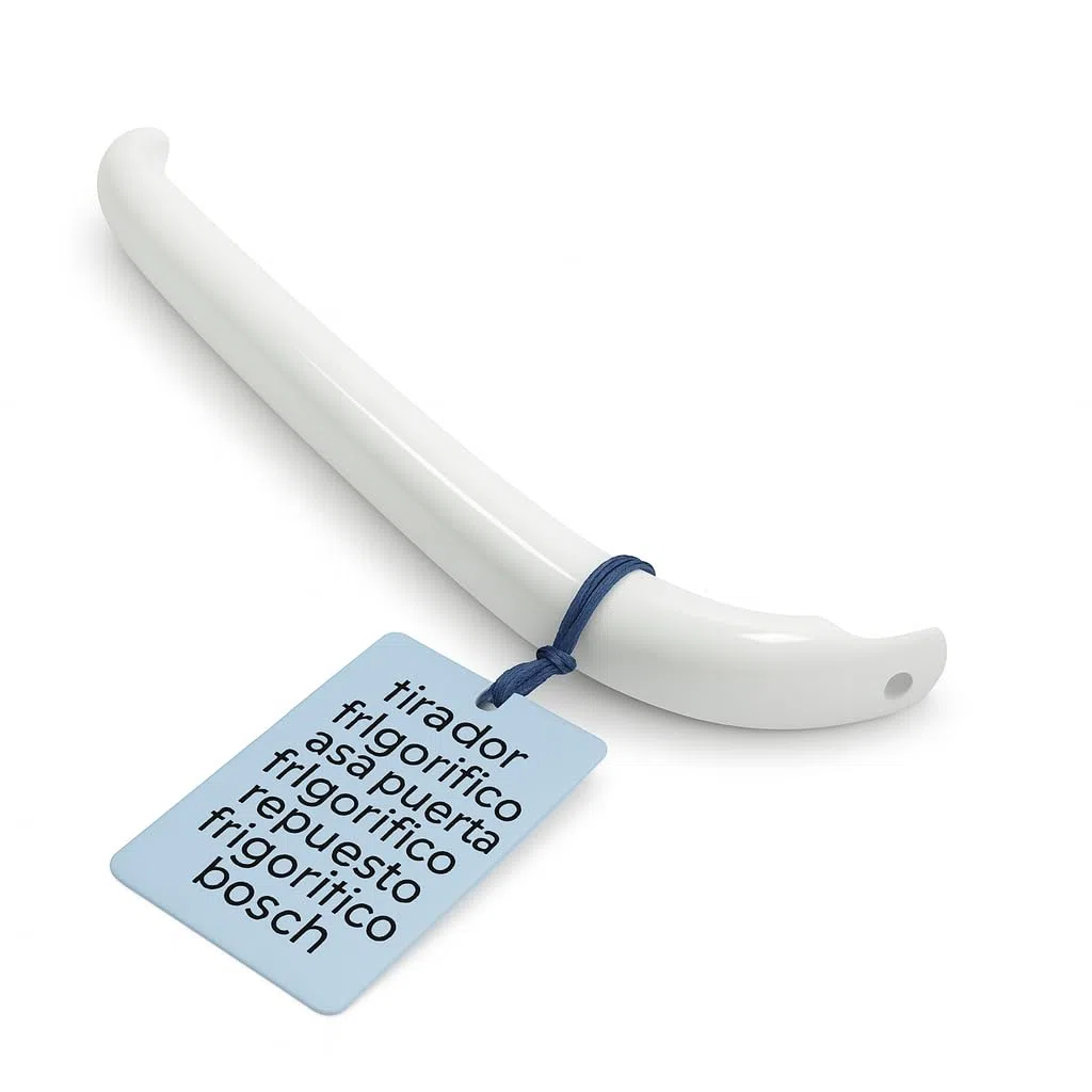 RECAMBIOS DREYMA Tirador Puerta Frigorifico 365 mm 1 Agujero Blanco Codigo 00355004 00354911 Compatible con Bosch Balay LG KGS4620IE01 KGU4421IE01 Repuesto Asa Curva Montaje Preciso Garantia