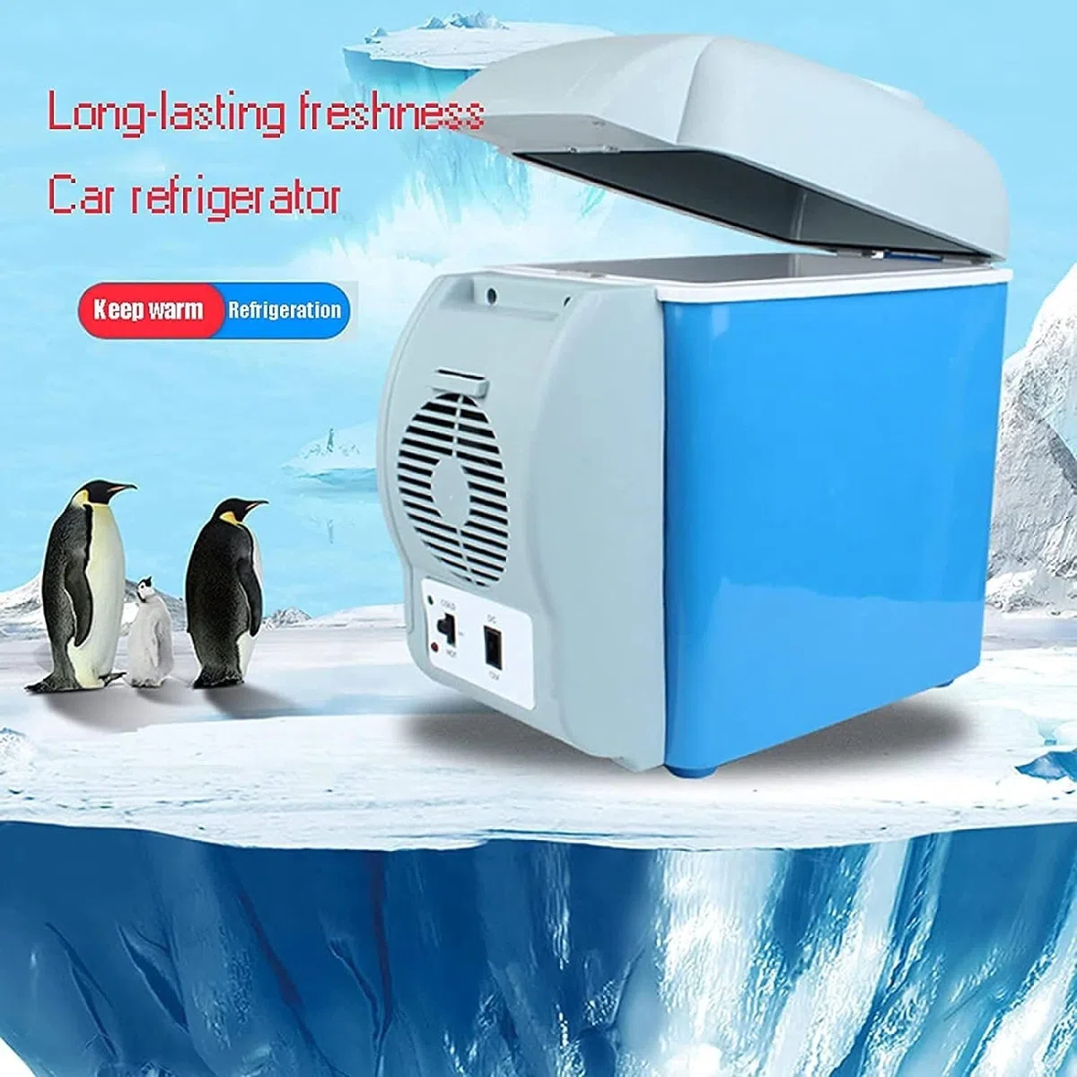 Mini refrigerador Refrigerador pequeño Refrigerador 7.5L Mini refrigerador para automóvil Refrigerador para automóvil Congelador para automóvil Refrigerador de viaje compacto portátil