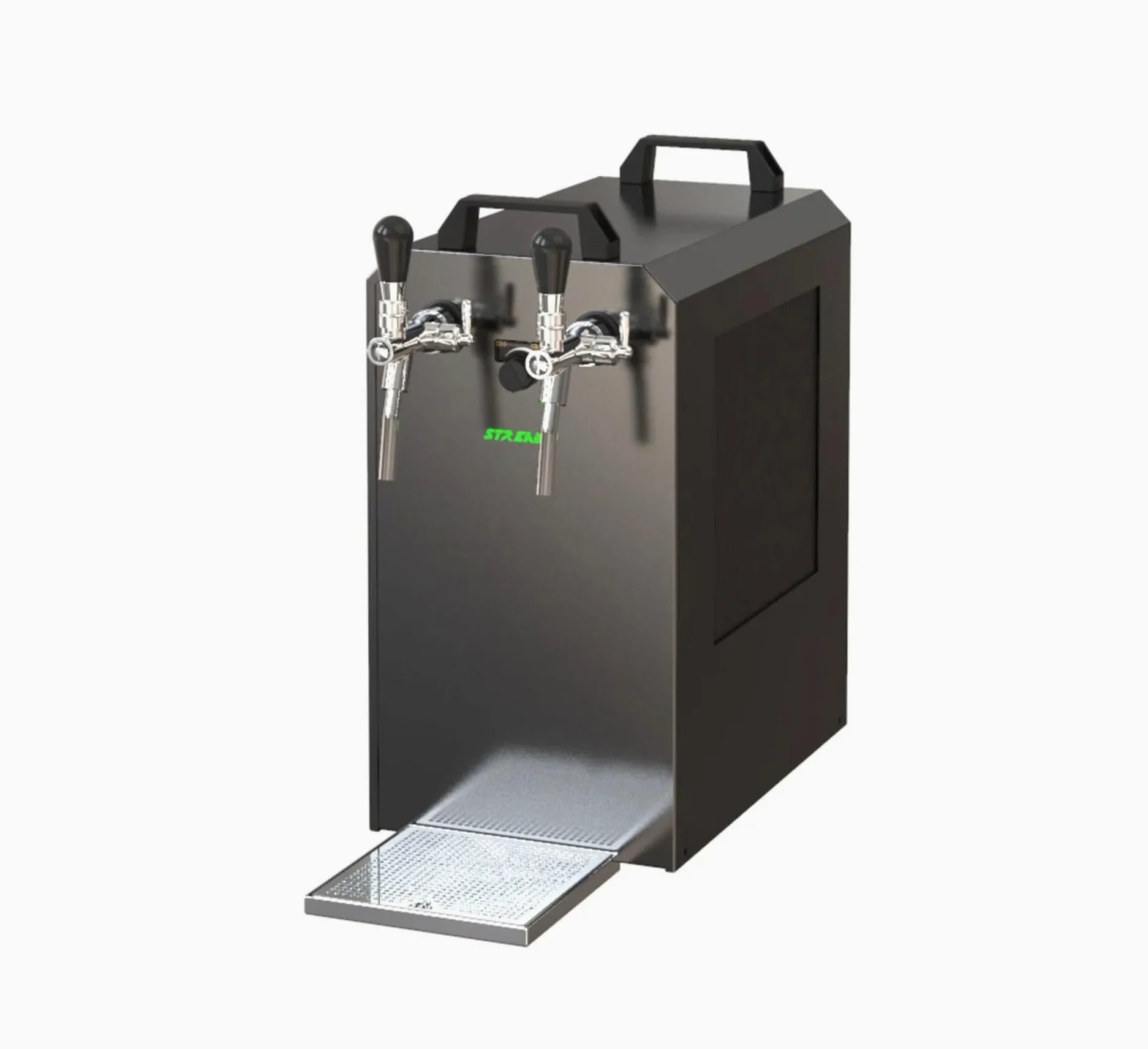 Kit Completo Tirador de Cerveza Doble con Enfriador seco de 2 vías y Maleta de Transporte, Compatible con KeyKeg, para Servicio rápido de Cerveza fría en Fiestas y Eventos