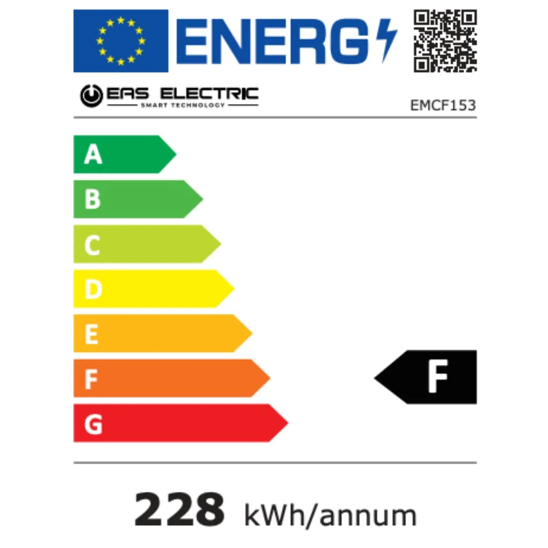 EAS ELECTRIC SMART TECHNOLOGY | EMR145W | Frigorifico Vertical | Blanco | 143x56 cm F | Nevera Portatil | Frigorifico Pequeño 240 L | Clase climática N-ST | Estante Botellas