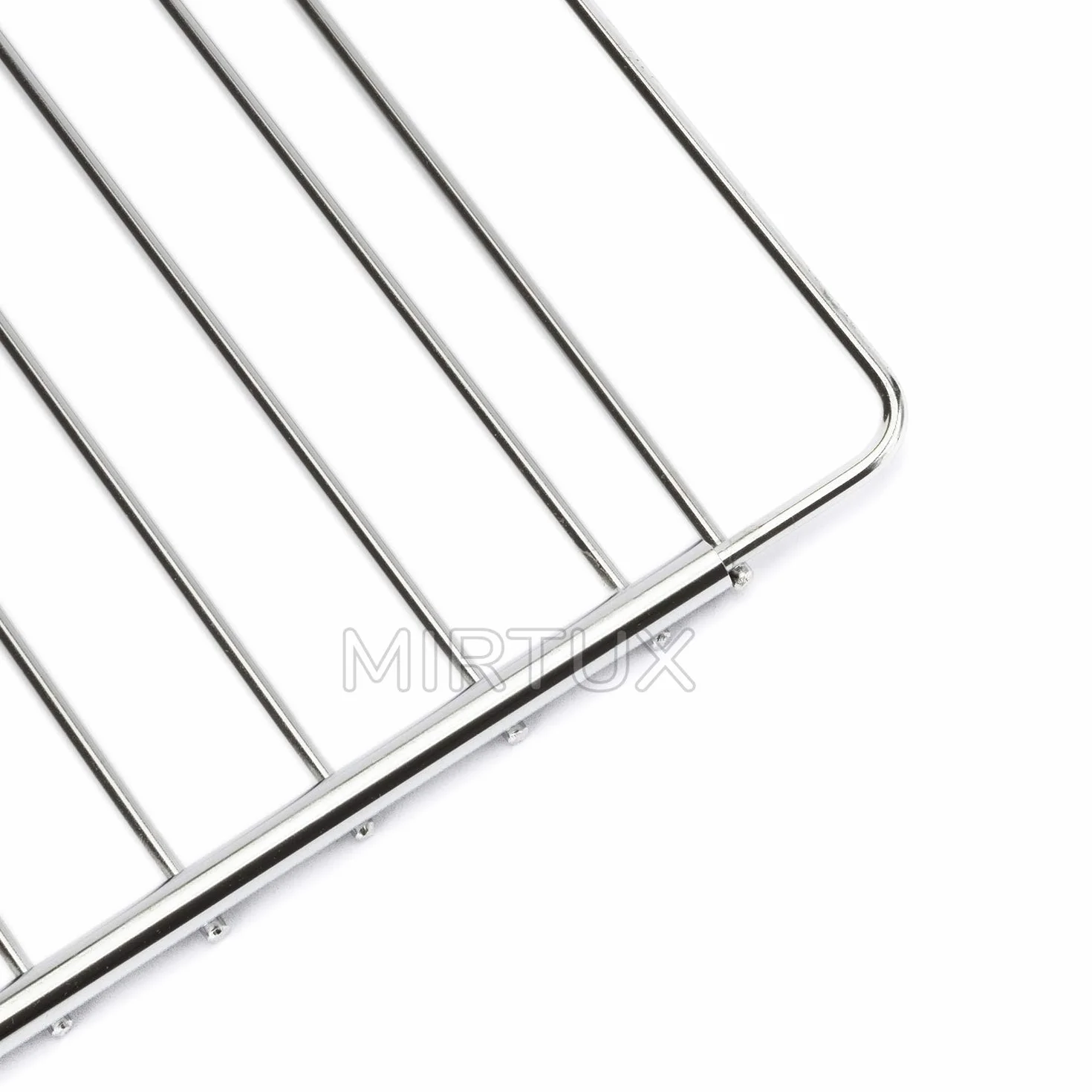 MIRTUX Rejilla Parrilla Universal para Horno. Ancho: 32 cms y Largo Extensible - Ajustable Desde 35 cm (Medida mínima) hasta 56 cm (Medida máxima).