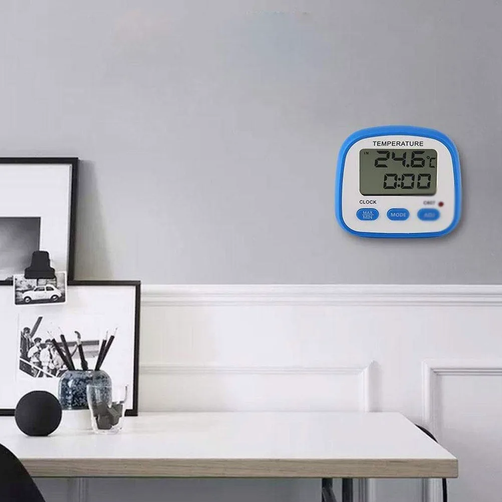 Termómetro para frigorífico y congelador, alarmas de temperatura alta y baja, con indicador LED, termómetro digital de refrigeración con imán