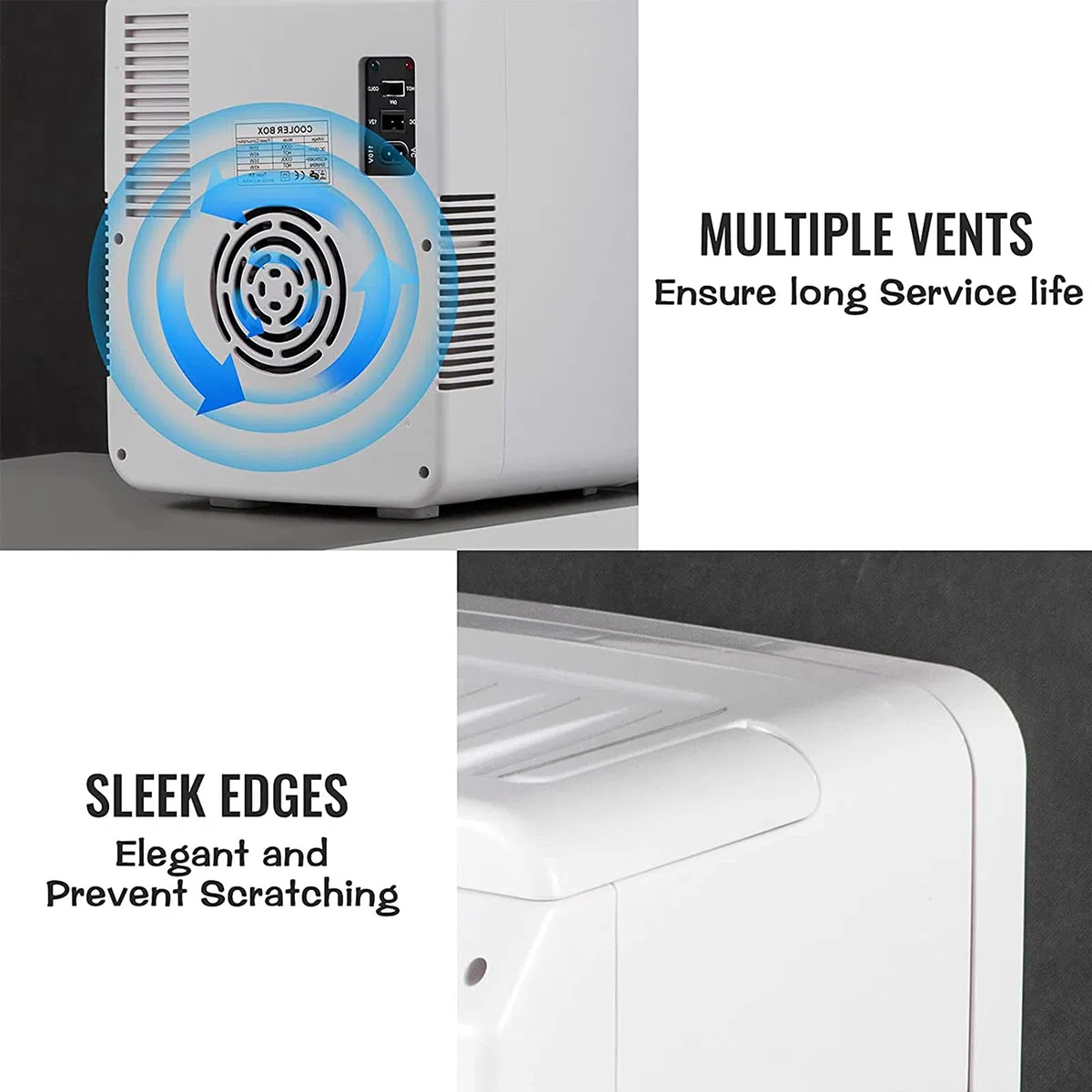 JNYB 10L Mini refrigerador Compacto Mini refrigerador refrigerador y Calentador de una Sola Puerta congelador de los enfriadores de Viaje para automóviles Dormitorio/Cuidado de la Piel,Blanco