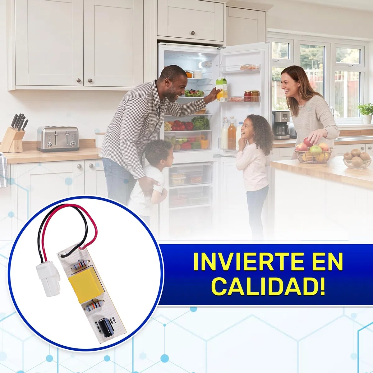 Placa de LED Luminosa para Frigorifico Combi con Código Original 41041487 43009138 49030710 para Candy para Hoover - MONTERAL