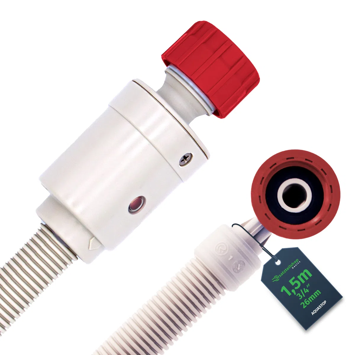 Manguera de entrada de seguridad de 1,5 metros, manguera Aquastop para lavadoras y lavavajillas/lavadoras de ersatzteilshop basics