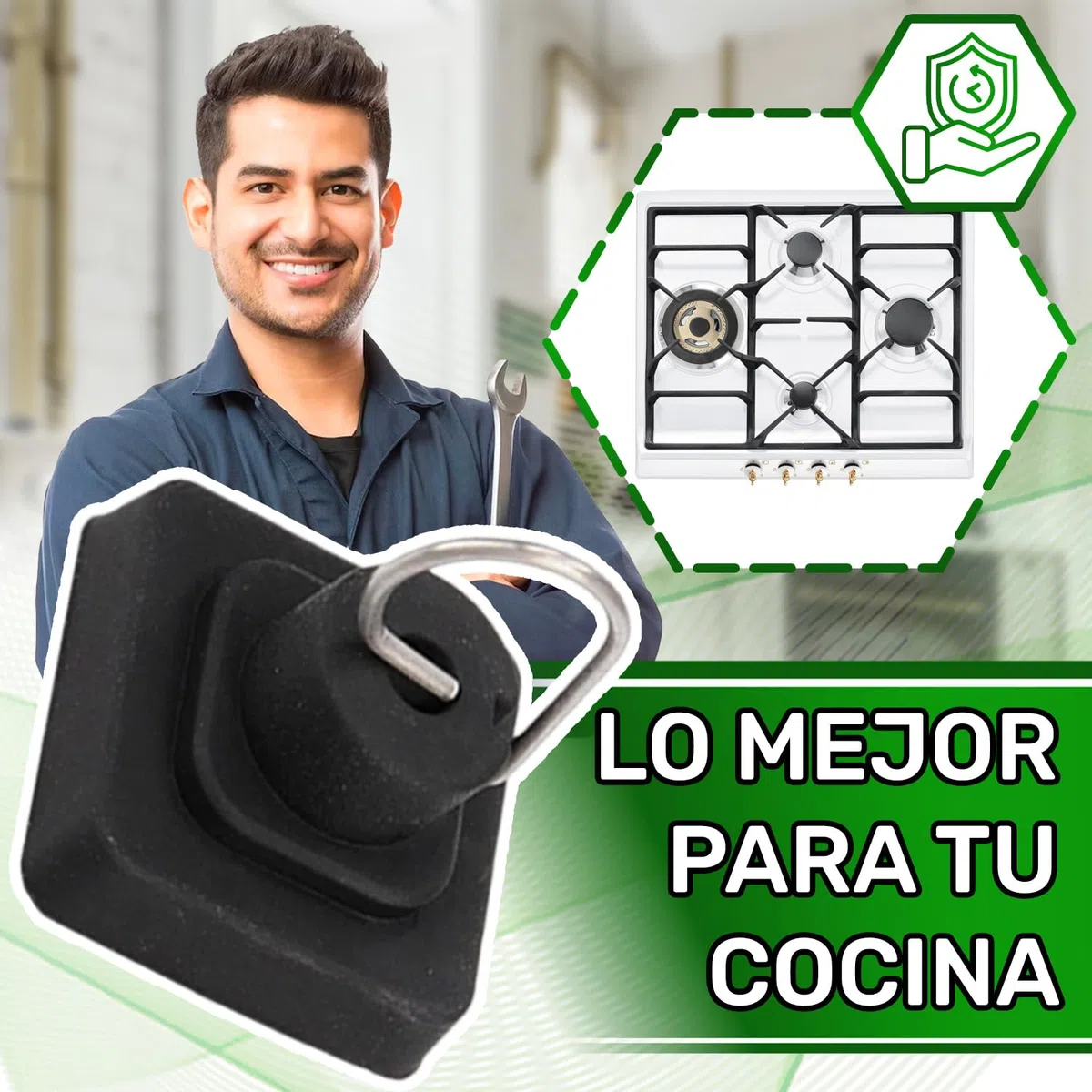 ONIX TECH 10 Piezas Pies de Goma para Parrillas de Cocina de Gas 18x15x15 mm con Código Original 694010259 para Smeg