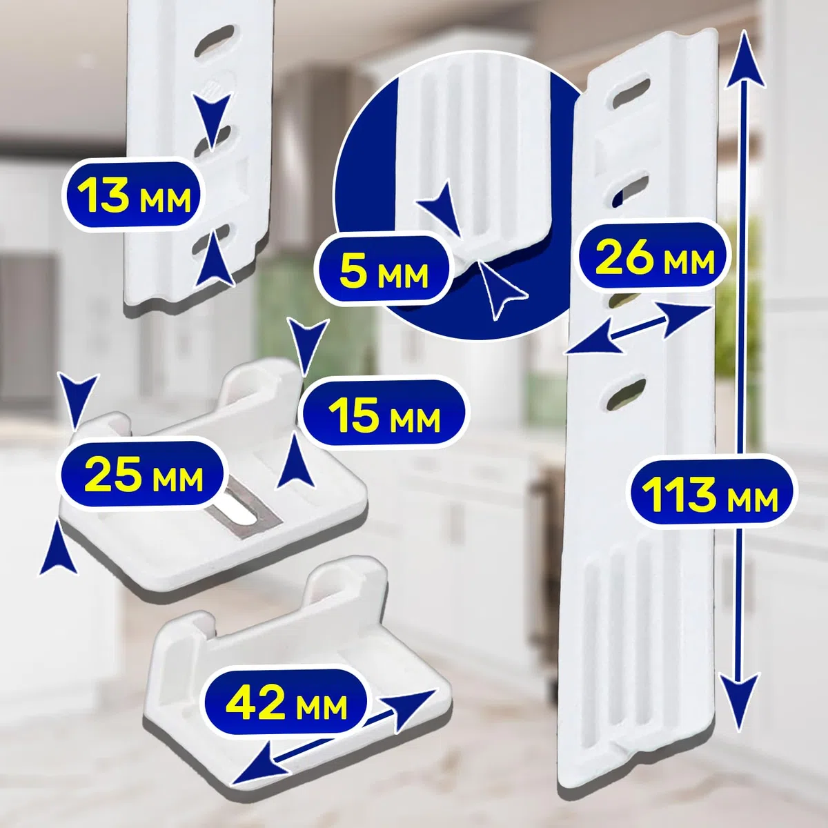 2 Piezas Set de Montaje Rieles para Fijar Puerta Frigorificos Integrable la Fachada Tiene el Código Original 9086322 para Liebherr 1878720 para Miele 015730361 para Smeg - MONTERAL
