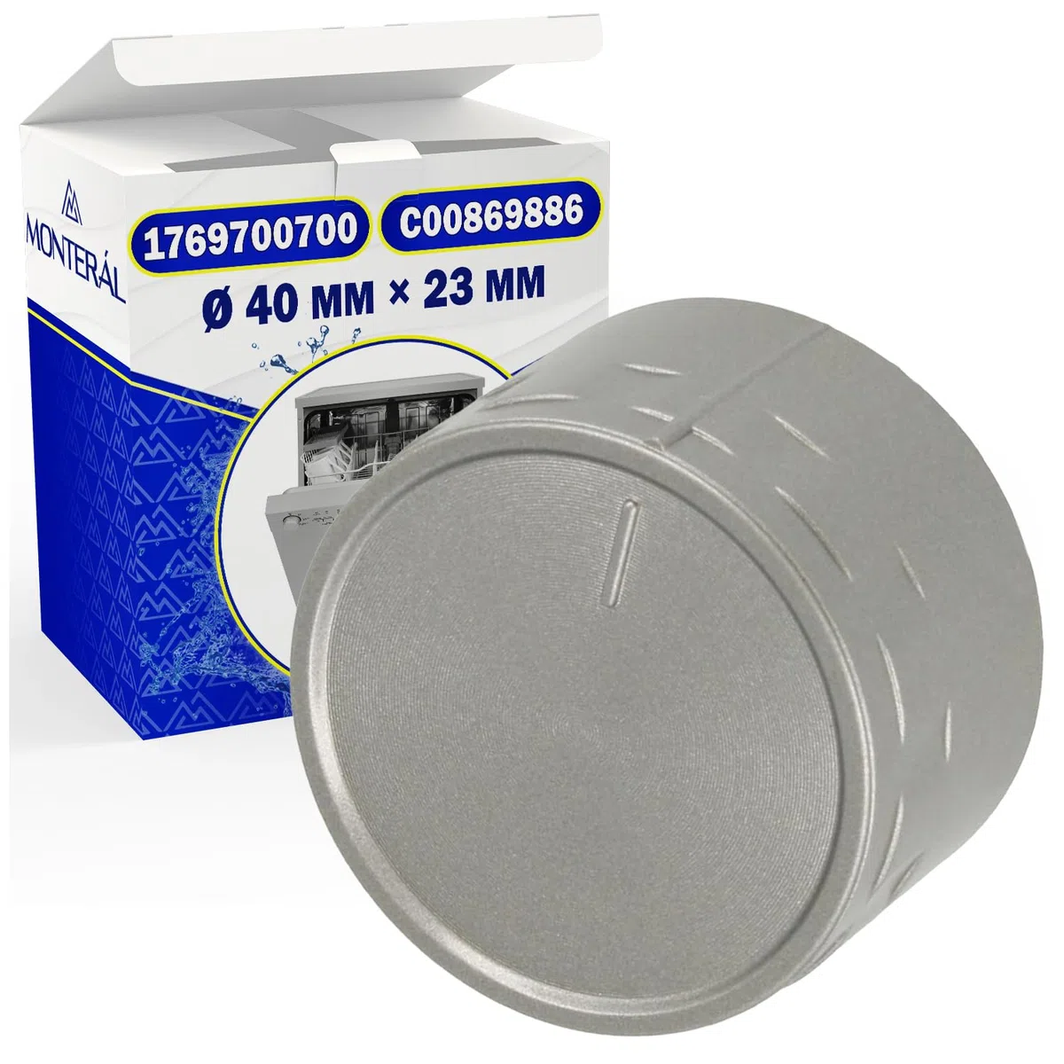 Mando de Selección de Programas para Lavavajillas Ø 40 mm х 23 mm con Código Original 1769700700 C00869886 para Beko - Garantía de 10 Años - MONTERAL