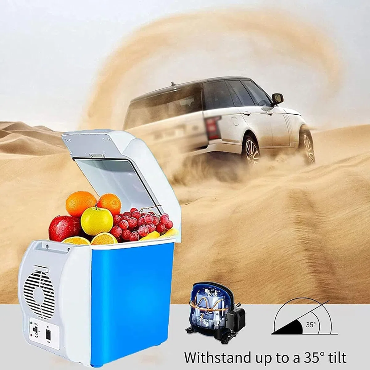 Mini refrigerador Refrigerador pequeño Refrigerador 7.5L Mini refrigerador para automóvil Refrigerador para automóvil Congelador para automóvil Refrigerador de viaje compacto portátil